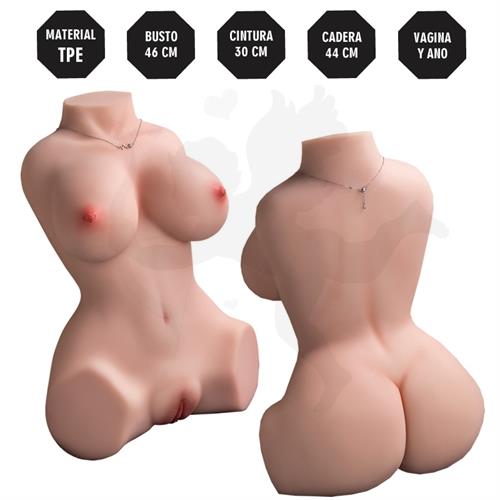 Torso Realista TPE con Vagina Hiper Realista y Senos Suaves